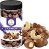 more 2 nuts Chocolate Coated Cashews Milk Chocolate Covered Nuts 250 Gram Jar Packing | Handcrafted Artisan Chocolate view 1