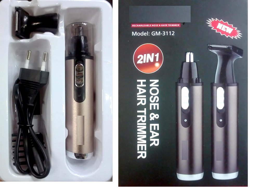 JGJ Rechargeable 2 in 1 Trimmer For Nose, Ear And Hair For Men And Women(Multicolor) (3112)