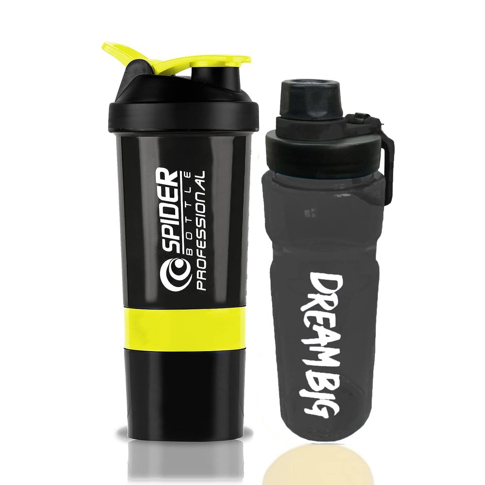 2024 Shaker Combo Super Gym Shaker with Sipper Bottle | Gym Shaker|Sipper Bottle | Protein Shaker Bottle | Shaker Bottle |Leak Proof Shaker Bottle |Gym Bottle |Workout Bottle Pack of 2