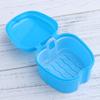HEALLILY 1PC Denture Case Denture Box Container Cleaning False Teeth Storage Box with Strainer for Travel Retainer Cleaning (Sky- blue) view 3