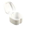 HEALLILY 1PC Denture Case Denture Box Container Cleaning False Teeth Storage Box with Strainer for Travel Retainer Cleaning (White) view 1