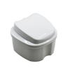 HEALLILY 1PC Denture Case Denture Box Container Cleaning False Teeth Storage Box with Strainer for Travel Retainer Cleaning (White) view 2