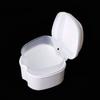 HEALLILY 1PC Denture Case Denture Box Container Cleaning False Teeth Storage Box with Strainer for Travel Retainer Cleaning (White) view 3