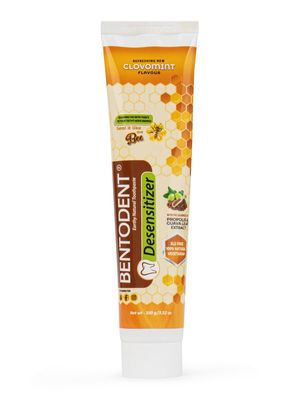 Bentodent Toothpaste - Natural Desensitizer Sensitive Toothpaste for Sensitivity Relief, Clove & Mint With Bentonite Clay & Propolis | SLS-Free, Fluoride-Free,100G