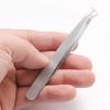 ARTIBETTER Stainless Steel Hair Tweezers Round Head Nasal Hair Eyebrow Tweezers Nasal Hair Trimming Tool for Adults view 2