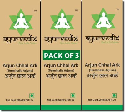 Ayurvedix Arjun Chhal Ark | Hydrosol | Terminalia Arjuna | 200ml Each | Pack of 3