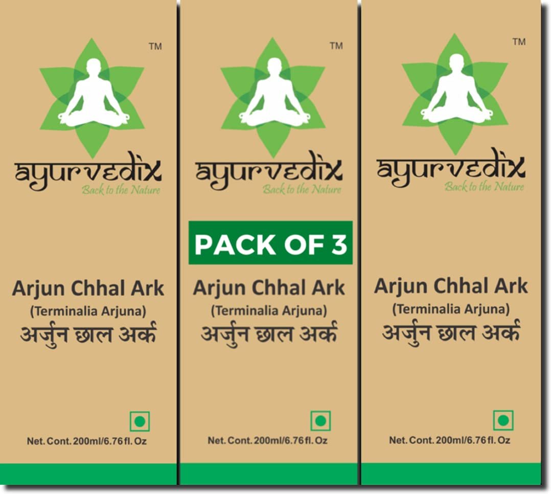 Ayurvedix Arjun Chhal Ark | Hydrosol | Terminalia Arjuna | 200ml Each | Pack of 3