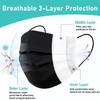 MEDICOS Non-Woven Fabric Surgical Disposable Masks 3 Ply Layer with Nose Clip, Meltblown, Ultrasonic, Use and Throw Masks Pin Certified by CE ISO GMP (Black, Without Valve, Pack of 100) for Unisex view 4