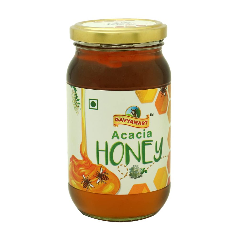 Gavyamart Pure & Natural Raw Honey 500 GM|Unpasteurized|Unadulterated|Ethically Sourced & of Natural Origin|May contain Natural Pollen|Organic Honey|Original Honey with No Sugar Adulteration (Accacia)