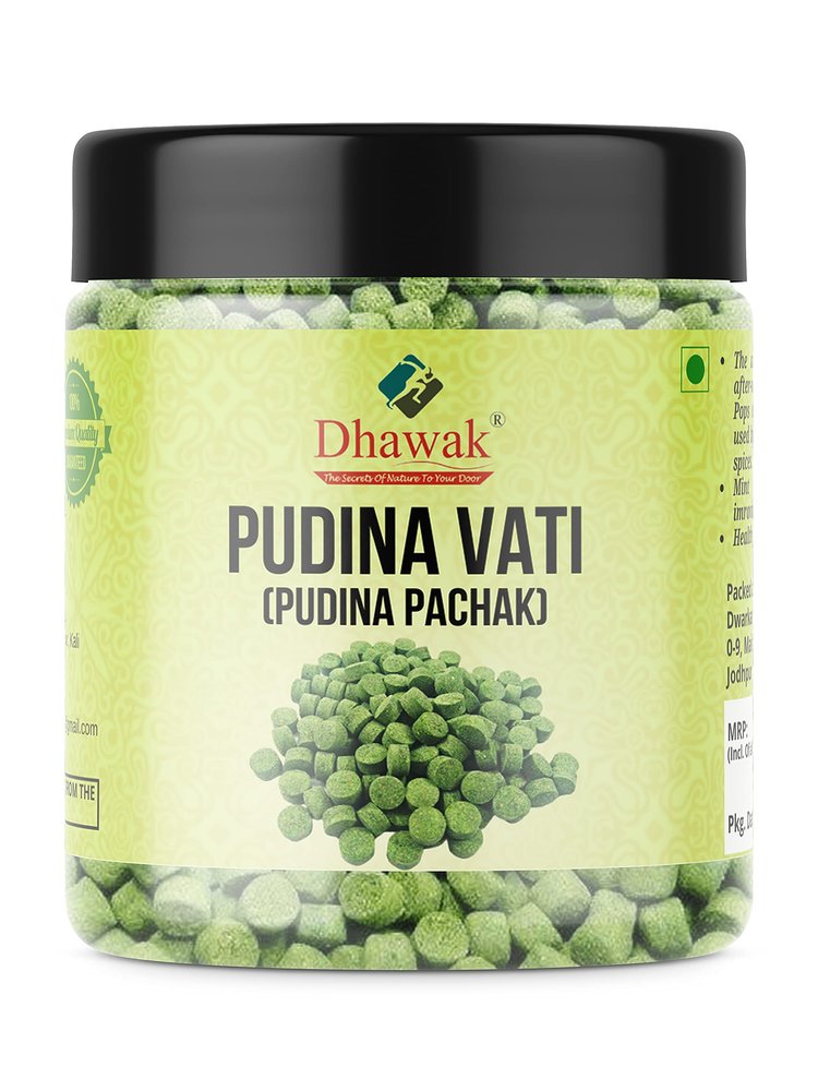Dhawak Pudina Vati | Mint Flavored Digestive | Spicy, Mint Flavored Snack | Healthy Snack | Digestive Snack | Diet Snack | Protein Snack | Mint Chews | Digestive Tablets - 350 gm