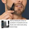Wild Bristle Lastics Care Brush Four Forks Head Beard Filler Pen Suit (Black & Dark Brown)-POOWE view 2