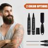 Wild Bristle Lastics Care Brush Four Forks Head Beard Filler Pen Suit (Black & Dark Brown)-POOWE view 4