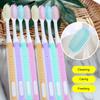 5Pcs FA ly Pack Toothbrushes Ultra Soft Bristles Ergono Brush Handle Tooth Brushes 5Pcs-POOWE view 3