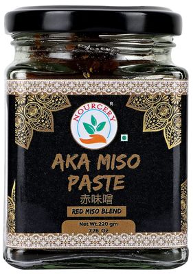 Nourcery Aka Miso Paste, 220 grams (Dark, Extra Matured, Soy-Based)