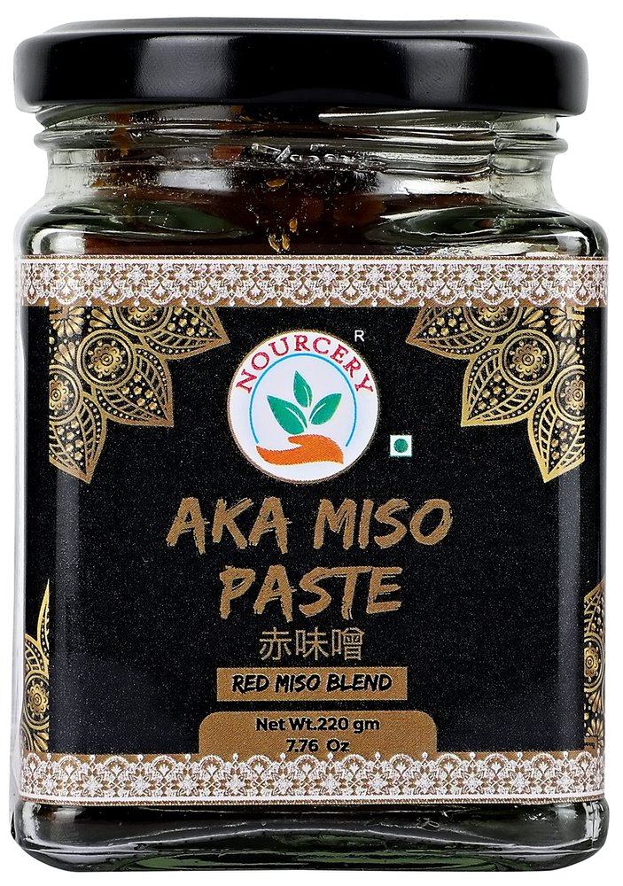Nourcery Aka Miso Paste, 220 grams (Dark, Extra Matured, Soy-Based)