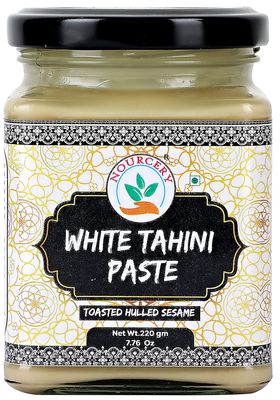 Nourcery Toasted White Tahini Paste, 220 grams [Toasted Hulled Sesame]
