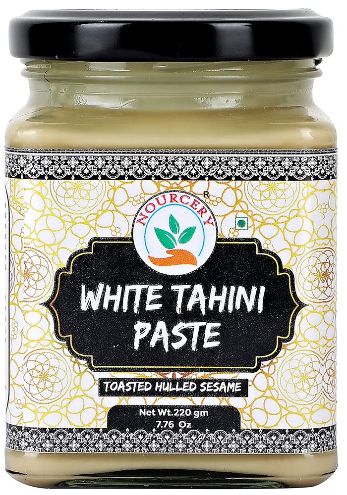 Nourcery Toasted White Tahini Paste, 220 grams [Toasted Hulled Sesame]