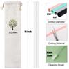 ALINK Reusable Clear Silicone Boba Straws, 4-Pack Extra Wide Smoothie Straws for Bubble Tea/ Shakes/ Tapioca Pearls with Cleaning Brush and Carrying Case view 2