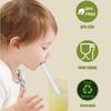 ALINK Reusable Clear Silicone Boba Straws, 4-Pack Extra Wide Smoothie Straws for Bubble Tea/ Shakes/ Tapioca Pearls with Cleaning Brush and Carrying Case view 3