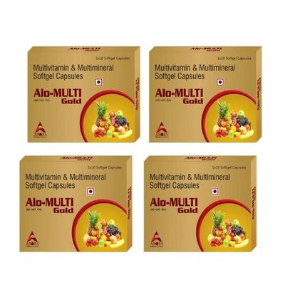 Alloes Multi Gold Multivitamin & Multimineral Softgel Capsule for Overall Health and Immunity Support - 1 X 40 Capsules