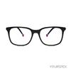 YOURSPEX Computer Glasses for Men/Women - Black Square Acetate Frame - Blue Light Blocking Lenses - Zero Power Computer Spex - Anti-Glare Coating view 2