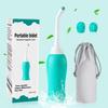 HANNEA 450ml Portable Retractable Travel Bidet with Bag/2 Nozzles for Toilet Handheld Postpartum Perineal Cleansing Childbirth Cleaner - for Outdoor,Camping,Personal Hygiene (Green) view 2
