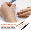 HEALLILY 4Pcs Stainless Steel Stamp Tweezer Practical Cash Tweezer Anti- static Stamp Clip view 2