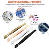 HEALLILY 4Pcs Stainless Steel Stamp Tweezer Practical Cash Tweezer Anti- static Stamp Clip view 4
