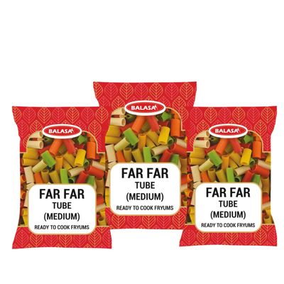Balasa Tube Shape Papad Fryums (400 Gms Packet x 3)