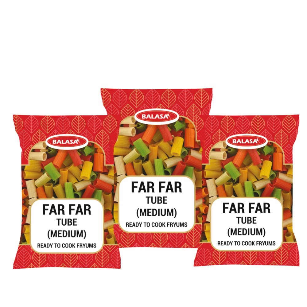 Balasa Tube Shape Papad Fryums (400 Gms Packet x 3)