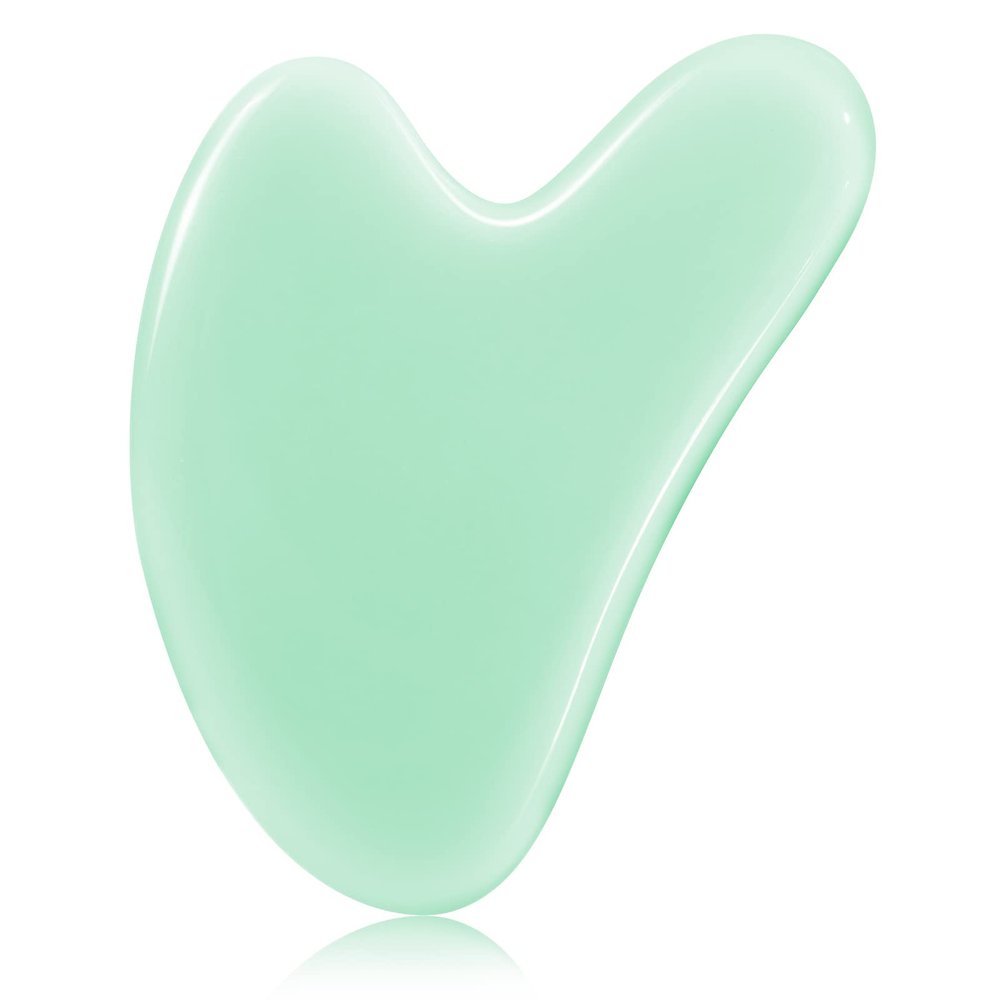 Ecoswer Guasha,Gua Sha Handheld Massager Facial Tool,Skin Massage For Face And Body,Secret Therapy Of Beauty From Asia,Decrease Puffiness And Tighten Skin,Improve Face Shape,Ease Fatigue.(Green)