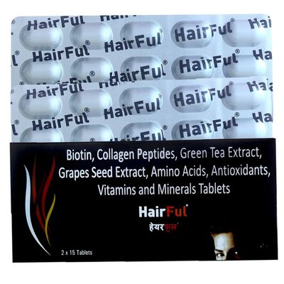 HairFul Healthy Hair Supplement 30 Tablets (Pack of 2 X 15)