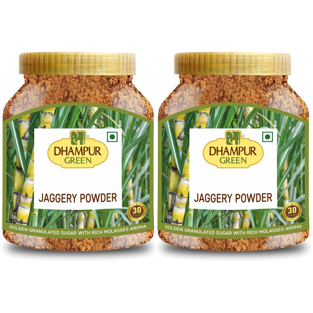 Dhampure Speciality Jaggery Powder Shakkar, 1.5Kg (750Gms X 2) | Chemical Free | No Added Sulphur, Color, Pesticides| Sugar Substitute | Jaggery Powder For Tea, Coffee, Milk