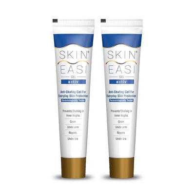 SkinEasi Activ Silicone Anti-Chafing Cream For Men, Anti-Rash Cream For Intimate Areas, Reduces Inner Thigh Rashes From Sports And Fitness Activities, Odor, Irritation & Rashes | Dermatologically Tested | 40g