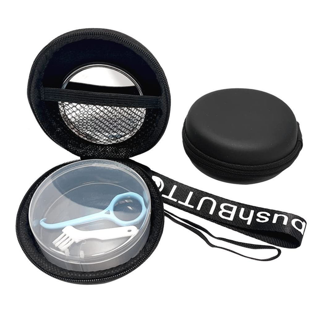 Gxamz Orthodontic Retainer Organizer Bag Aligner Case Travel Pack Mouth Guard Box (Black Regular)