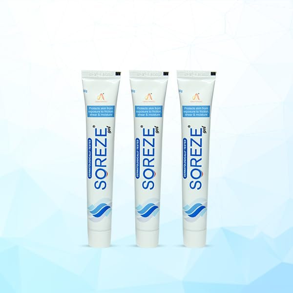 Amaterasu Soreze Bed Sores Prevention Gel | Skin Protectant Gel, Silicone Barrier Layer To Prevent Bed Sores | Pack of 3-90gm (30gm Each)