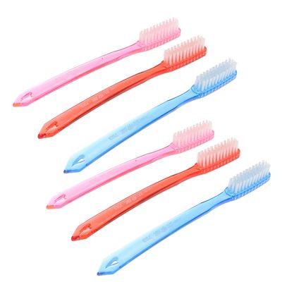 ARTIBETTER Manual Hard Bristles Toothbrush for Adult Travel Hotel Outdoor Trip 6pcs (Random)