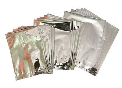 AWADH Met/Pet Aluminium Pouch Aluminium Foil Pouch Food Grade metalized Pouches , Sliver Pouches for Food Product Packaging Pack of 100 of 500g Packaging (6x9 Inches)