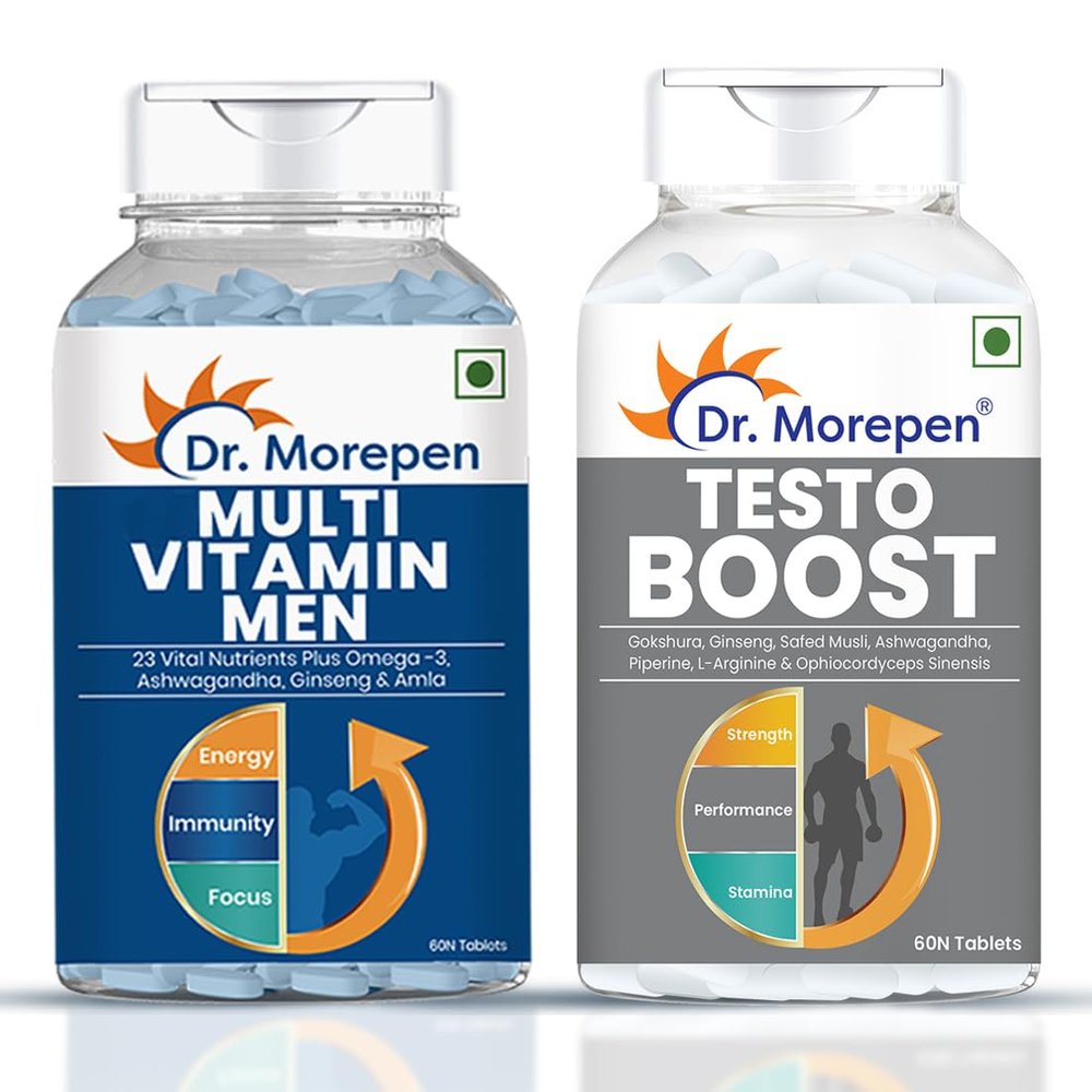 DR. MOREPEN Multivitamins For Men With Omega 3 & Herbs | Energy & Immunity Booster Supplement - 120 Veg Tablets (Multivitamin Men & Testo boost)