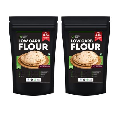 Green Sun Low Carb Flour 900g |Pack of 2 | Only 4.5 grams Net Carbs Per Roti | Tasty & Easy to Make | Keto Friendly | Healthy Atta| High Fiber | High Protein