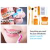 Smillsu Portable Orthodontic Oral Care Kit for Braces - Interdental Brush, Dental Wax, Dental Floss, Toothbrush, Cleaning Kit (Green) view 4