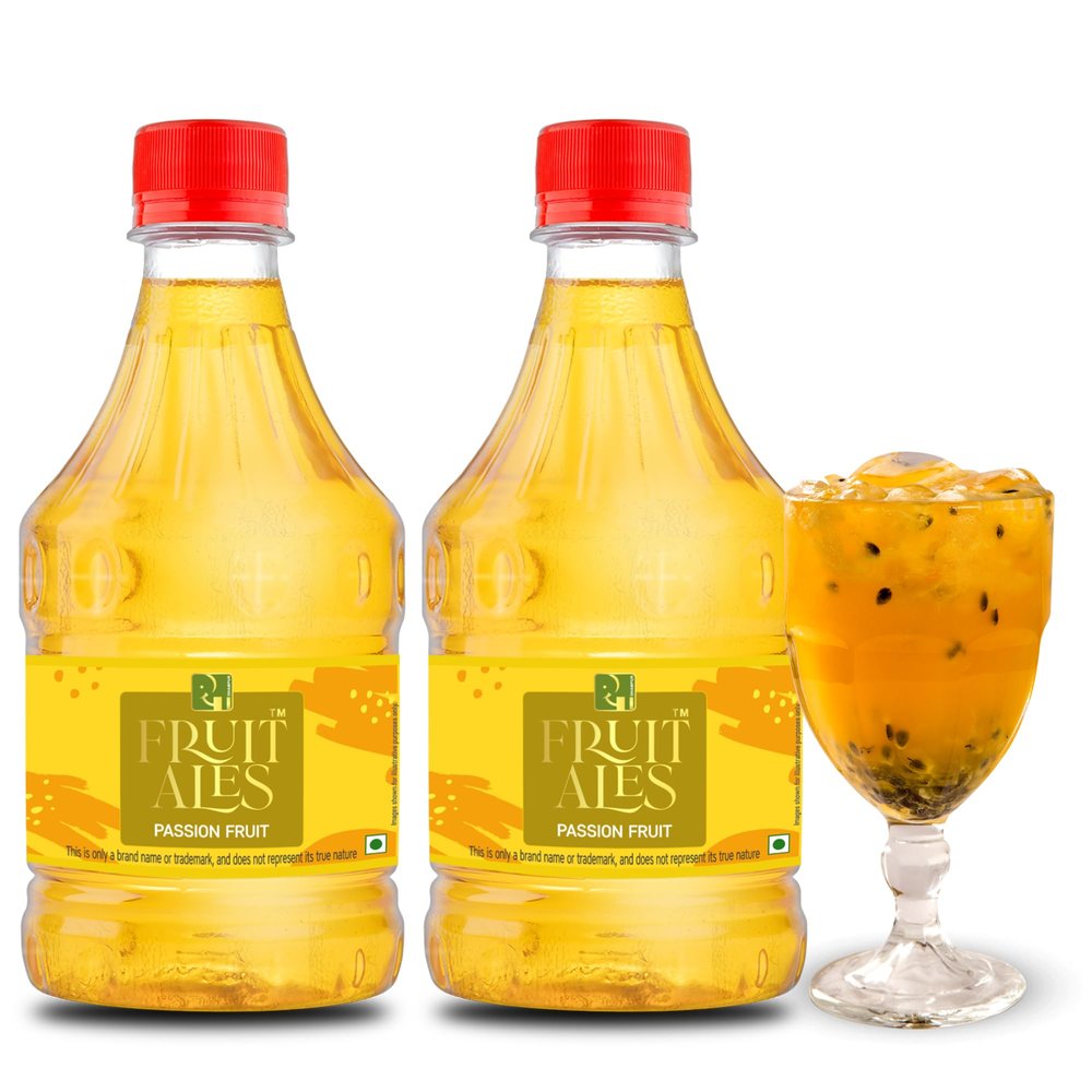 Dhampure Speciality Passion Fruit Mocktail Syrup, 600Ml (2 X 300Ml) | Flavoured Mocktails Syrup, Cocktail Syrup