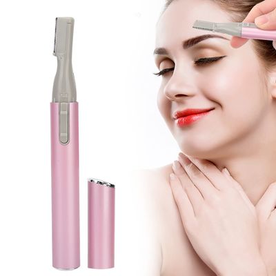 Dioche Electric Eyebrow Trimmer, Eyebrow Epilator, Eyebrow Precision Trimmer, Painless Face Hair Removal Tool, USB Hair Removal Shaver for Women, Pink