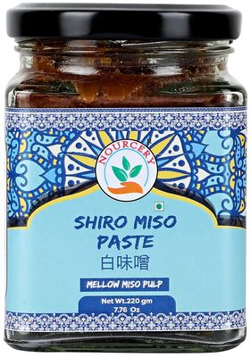 Nourcery Shiro Miso Paste, 220g Jar (Light Miso Soy- Based)