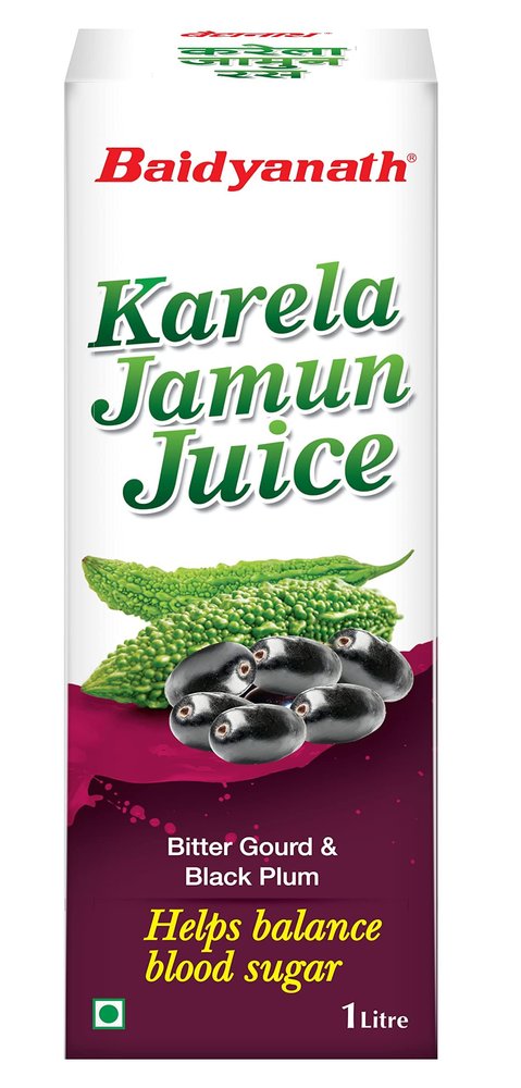 Baidyanath Karela Jamun Juice 1L | Natural Remedy For Blood Sugar Management | Helps in Reducing the Bad Cholesterol Levels & Improves overall Health and Wellness