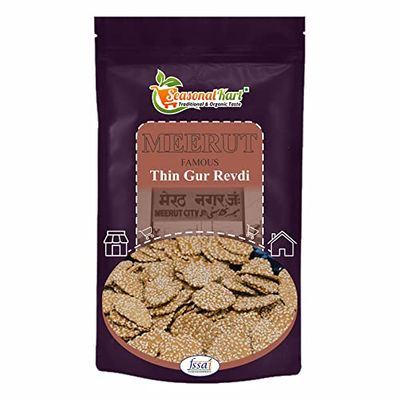 Seasonal Kart Homemade Thin Rewari Meerut Special | Gud Revdi -400 gms | Rewari Sweet | Rewdi Sweet | Gur ki Revdi