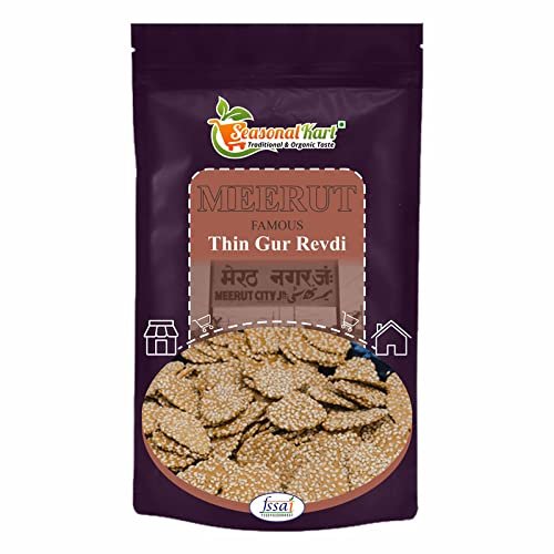 Seasonal Kart Homemade Thin Rewari Meerut Special | Gud Revdi -400 gms | Rewari Sweet | Rewdi Sweet | Gur ki Revdi