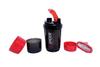 Bhatufit Spider Shaker Bottle with Extra Compartment, 100% Leakproof Protein Shaker Water Bottle 600 ml Sipper for Gym (Red and Black) view 2