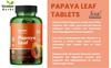 Genius Herbs Papaya Leaf Tablets 1000 mg Per Serving | Carica Papaya Leaf Tablets 500 mg 180 no.s| Boosts Immunity | Natural Detox | 45 Days Supply (Pack of 5) view 2