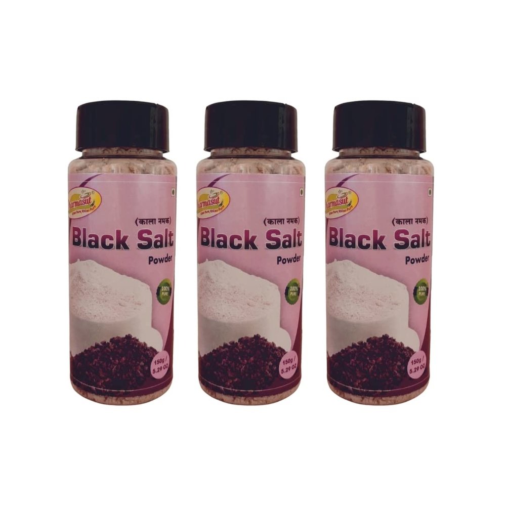 Black Rock Salt Powder | All Natural and Pure Kala Namak 450g | 150g*Pack of 3